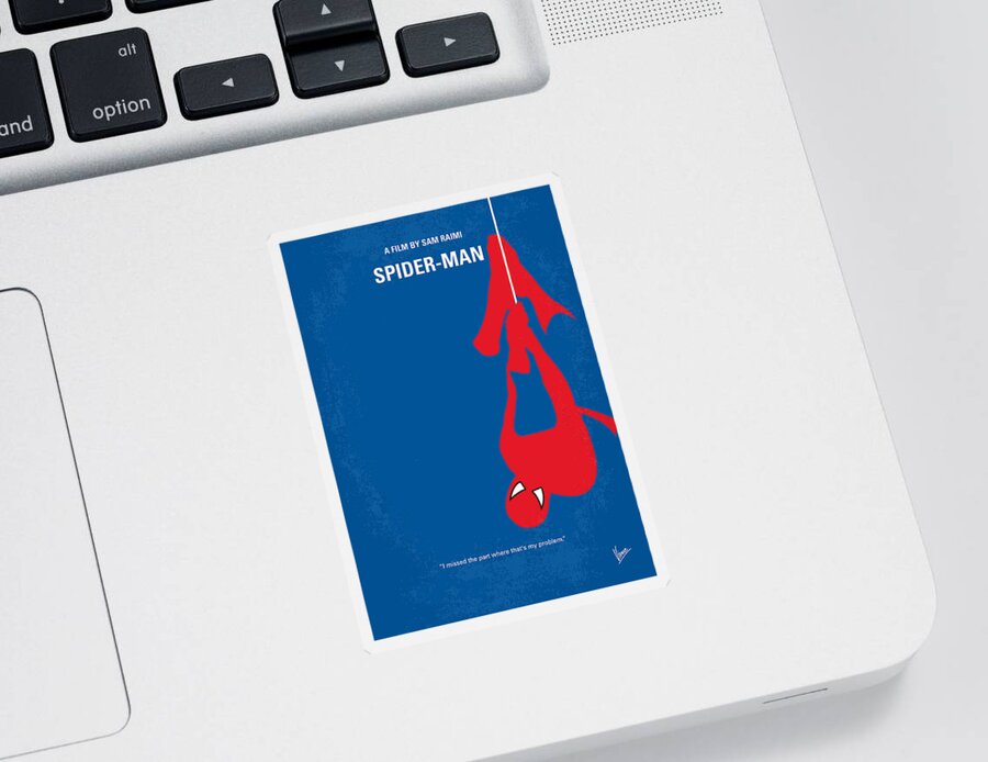 Spider-man Sticker featuring the digital art No201 My Spiderman minimal movie poster by Chungkong Art
