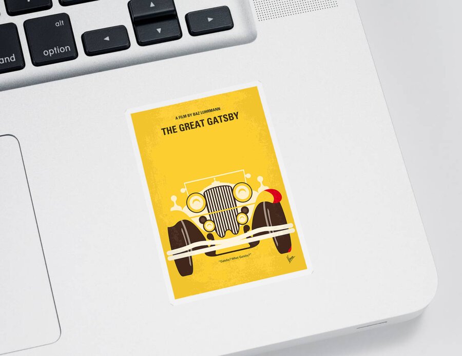 The Sticker featuring the digital art No206 My The Great Gatsby minimal movie poster by Chungkong Art