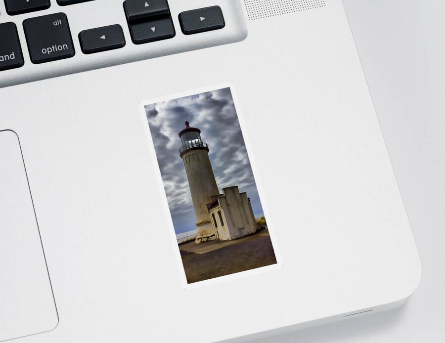 North Head Lighthouse Sticker featuring the photograph North Head Lighthouse by Cathy Anderson