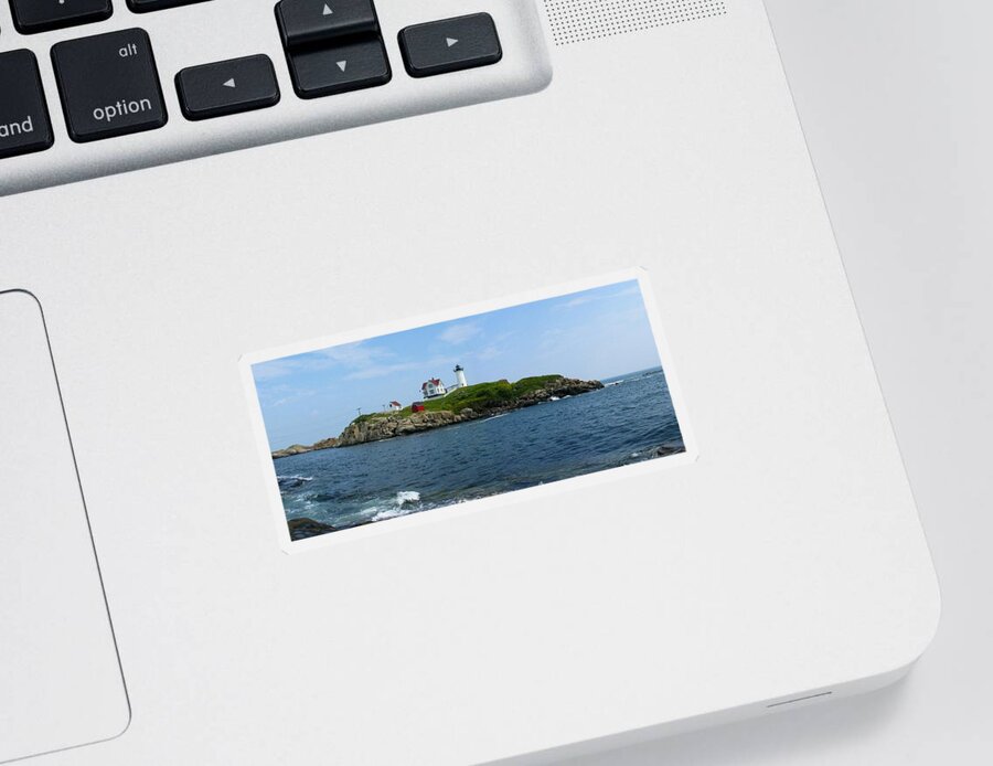 Nubble Sticker featuring the photograph Nubble Lighthouse by Photographic Arts And Design Studio