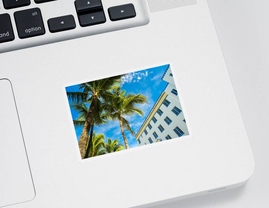 Architecture Sticker featuring the photograph Ocean Drive by Raul Rodriguez