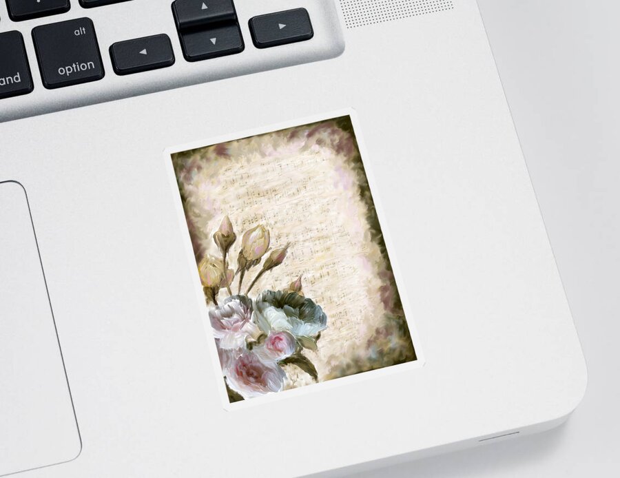 Floral Sticker featuring the painting Ode to Love by Portraits By NC