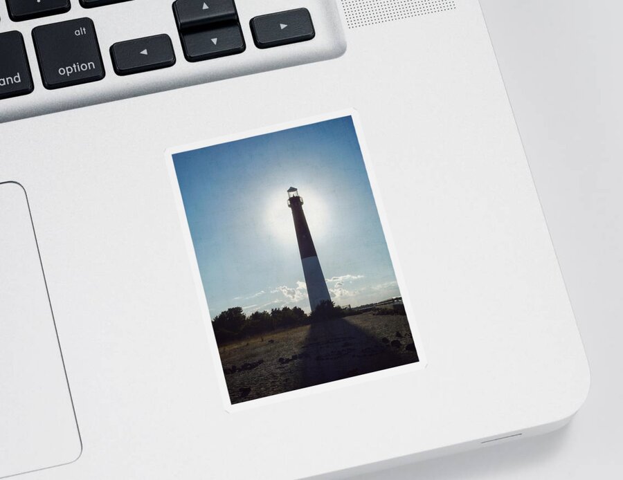 Barnegat Lighthouse Sticker featuring the photograph Old Barney at Sundown I by Marianne Campolongo