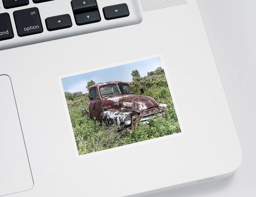 Gmc Sticker featuring the photograph Old GMC Truck by Olivier Le Queinec