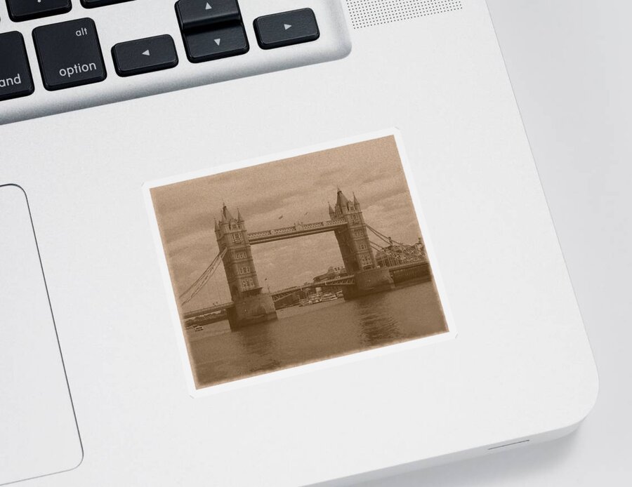 Tower Bridge Sticker featuring the photograph Old Style Tower Bridge by Richard Reeve