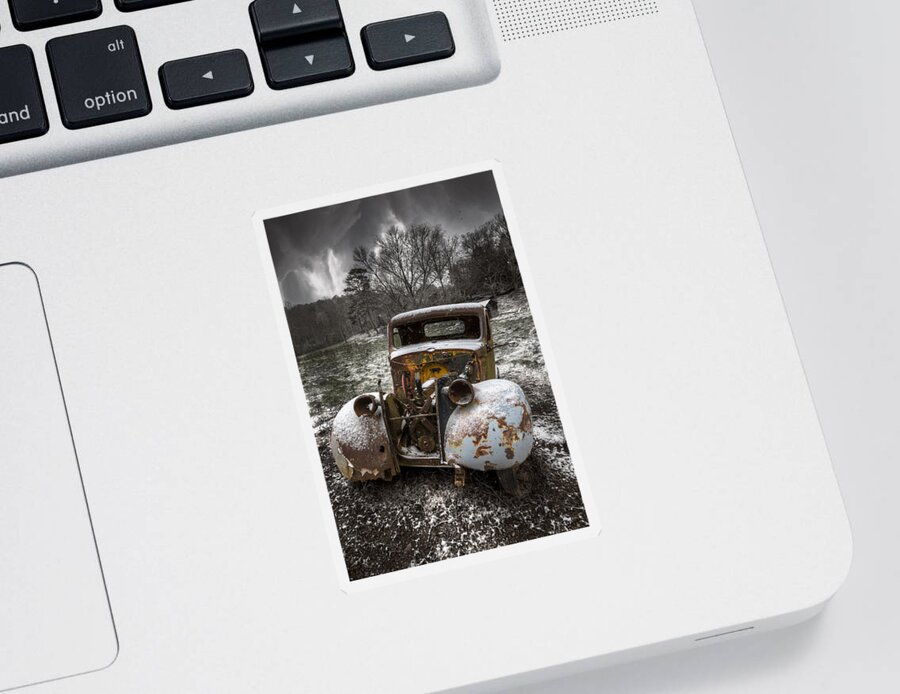 In Sticker featuring the photograph Old Truck in the Smokies by Debra and Dave Vanderlaan