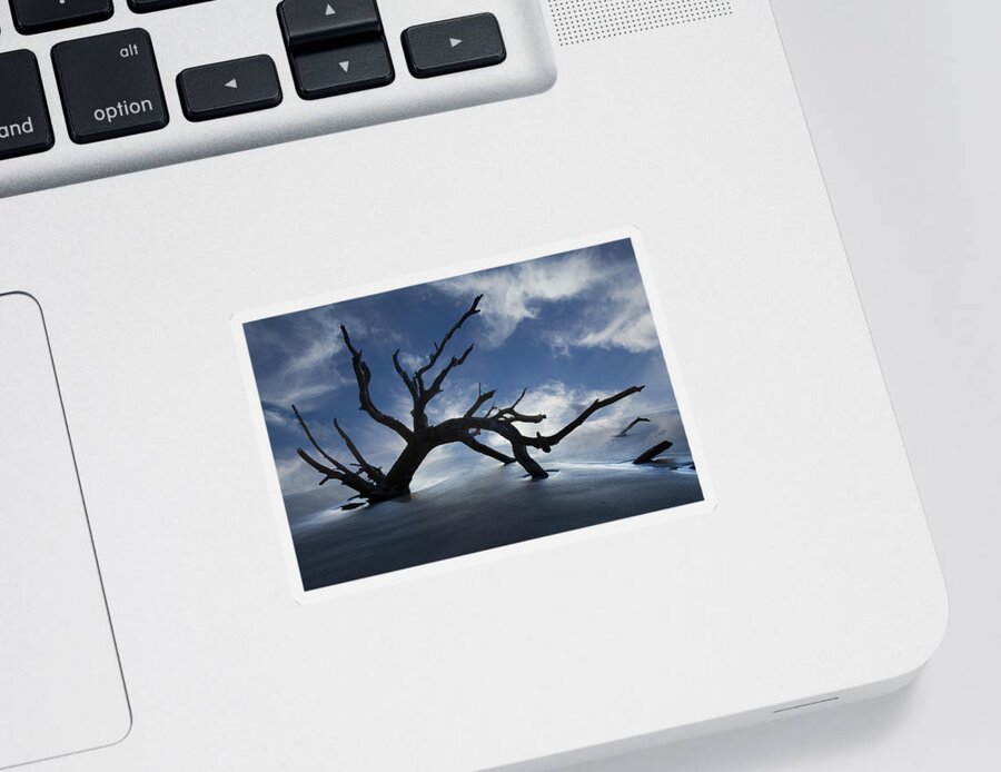 Clouds Sticker featuring the photograph On a MIsty Morning by Debra and Dave Vanderlaan