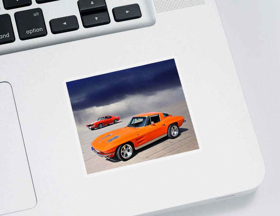 Chevrolet Sticker featuring the photograph Orange Crush by Christopher McKenzie