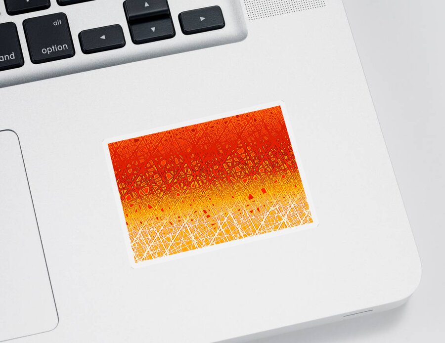 Sunrise Sticker featuring the digital art Orange Sunrise by Hakon Soreide