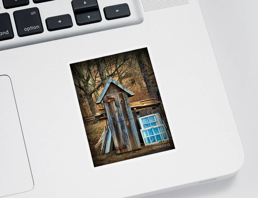 Outhouse Sticker featuring the photograph Outhouse - 5 by Paul Ward