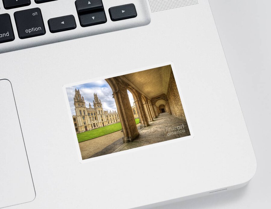 Oxford Sticker featuring the photograph Oxford University - All Souls College 2.0 by Yhun Suarez