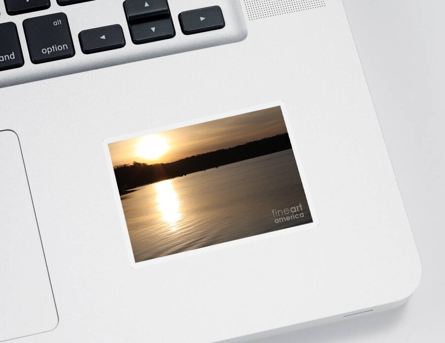 Oyster Bay Sunset Sticker featuring the photograph Oyster Bay Sunset by John Telfer