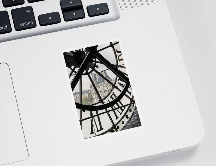 Paris Sticker featuring the photograph Paris Clock by Brian Jannsen