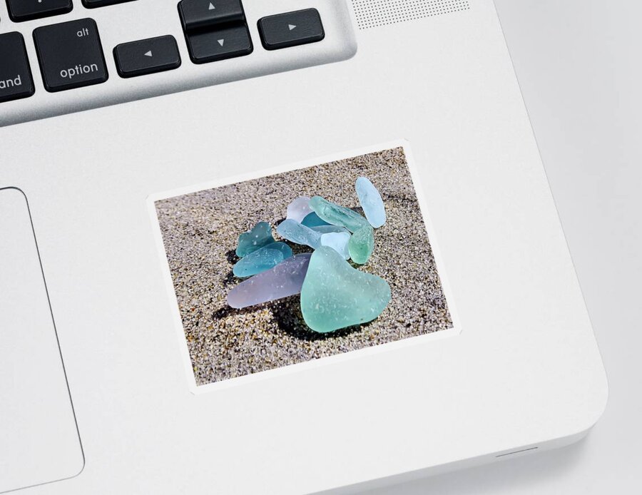 Sea Glass Sticker featuring the photograph Pastels by Janice Drew
