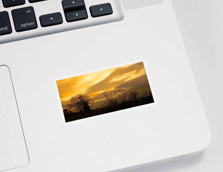 Pastoral Sunset Sticker featuring the photograph Pastoral Sunset by Photographic Arts And Design Studio