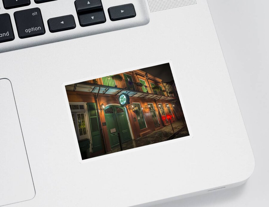 Pat O�brien�s Sticker featuring the photograph Pat OBriens New Orleans by David Morefield