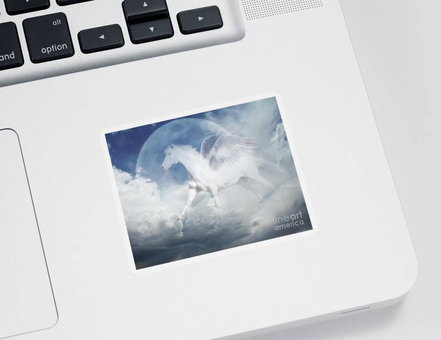 Pegasus Sticker featuring the photograph Pegasus by Stephanie Laird