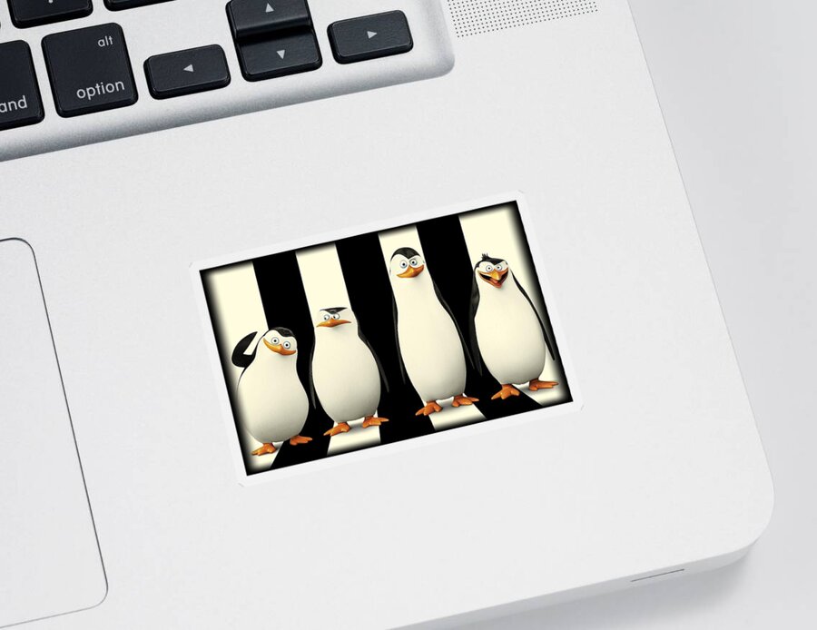 Penguins Of Madagascar Sticker featuring the digital art Penguins of Madagascar by Movie Poster Prints