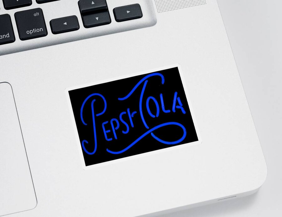 Pepsi Cola Sticker featuring the photograph Pepsi Cola Neon by Allan Morrison