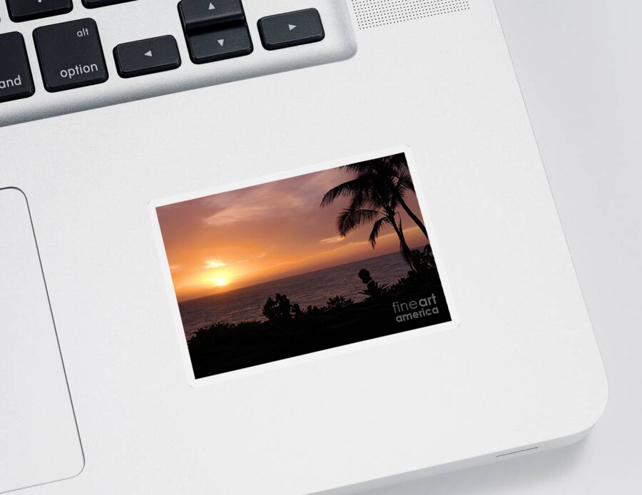 Hawaii Sticker featuring the photograph Perfect End To A Day by Suzanne Luft