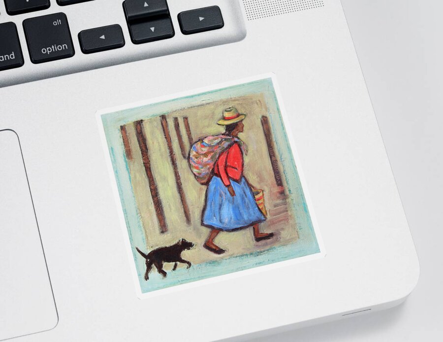 Pisac Sticker featuring the painting Peru Impression I by Xueling Zou