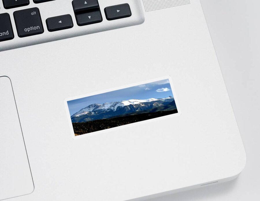 Colorado Sticker featuring the photograph Pikes Peak Panorama by Marilyn Burton