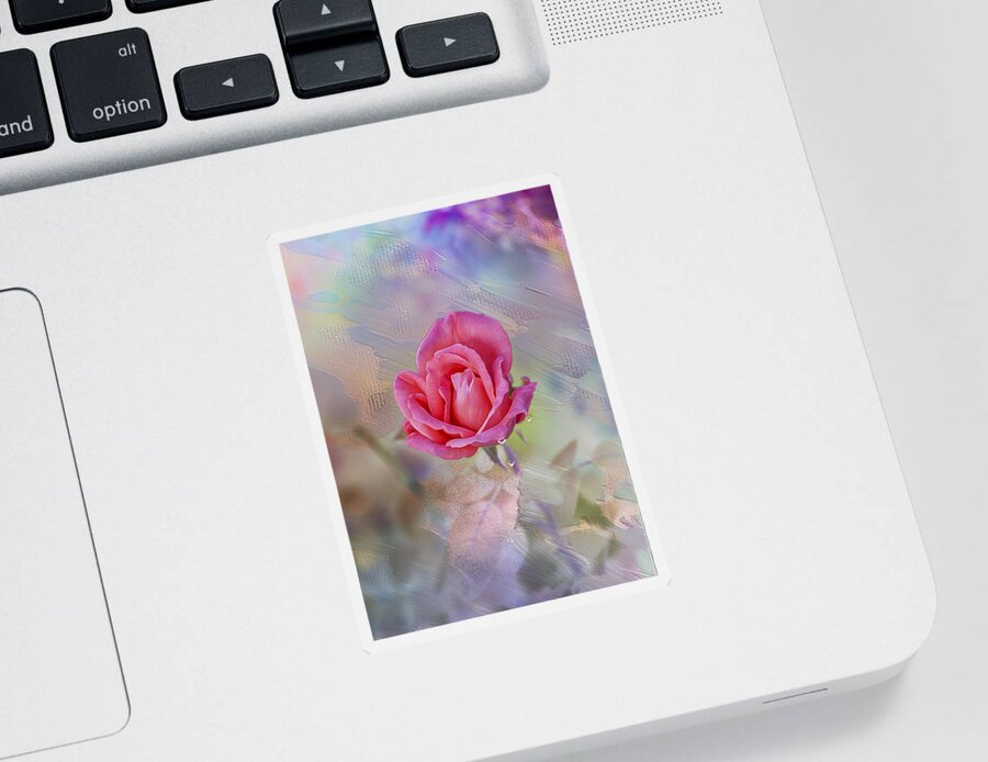 Floral Art Sticker featuring the photograph Pink Gentility by Bill and Linda Tiepelman