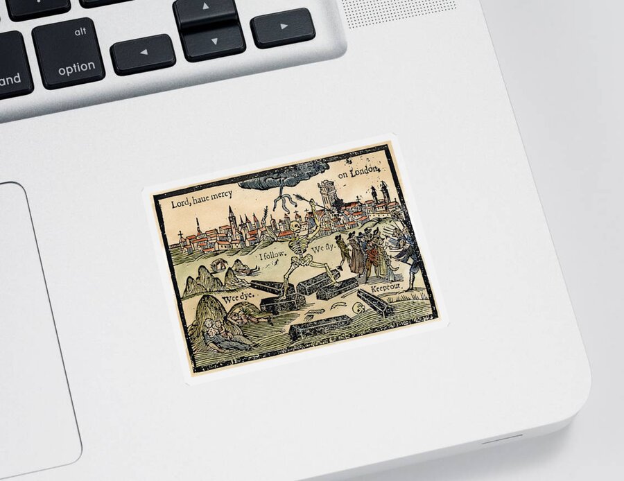 1665 Sticker featuring the photograph Plague Of London, 1665 by Granger