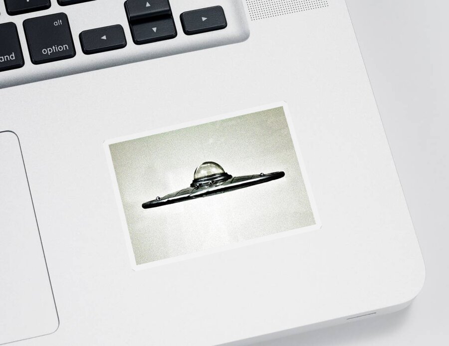 Ufo Sticker featuring the photograph Plan 9 U F O by Benjamin Yeager