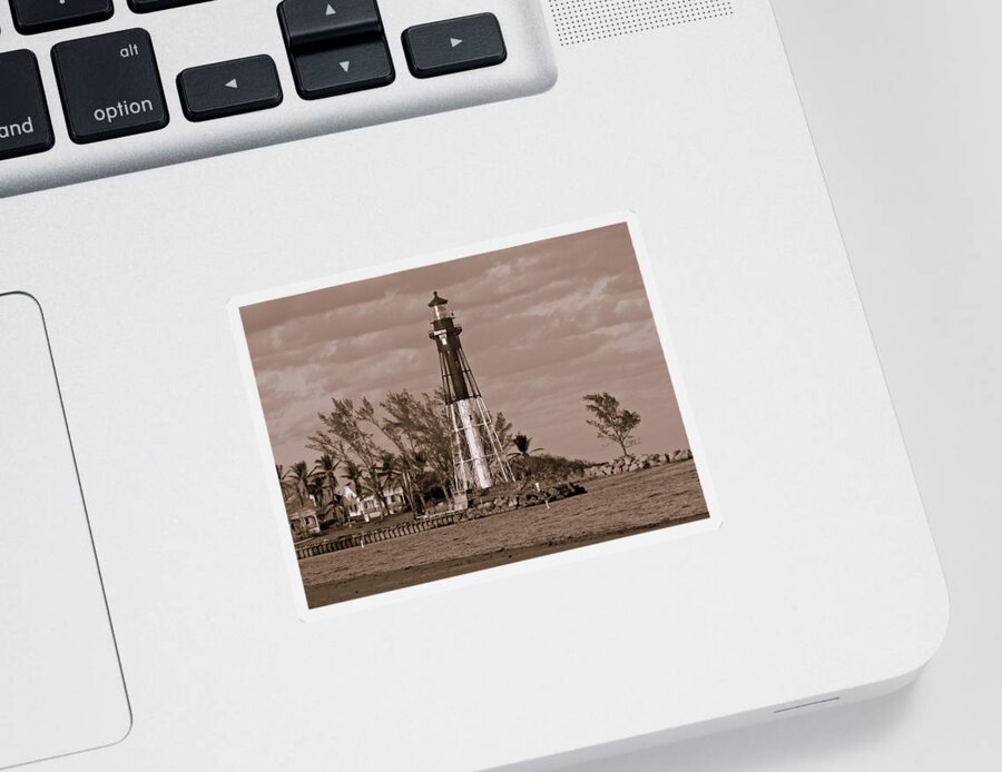 Pompano Beach Sticker featuring the photograph Pompano Beach Lighthouse by Lisa Blake