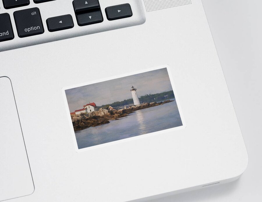 Portsmouth Sticker featuring the photograph Portsmouth Harbor Light by Jean-Pierre Ducondi