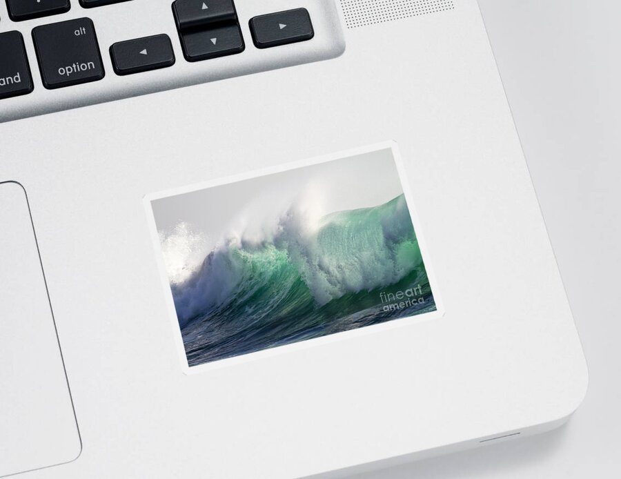 Wave Sticker featuring the photograph Portuguese Sea Surf by Heiko Koehrer-Wagner
