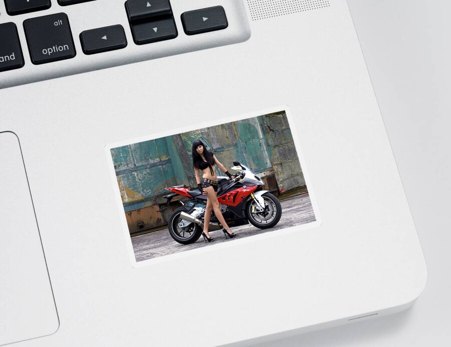 Motorcycle Sticker featuring the photograph Poser by Lawrence Christopher