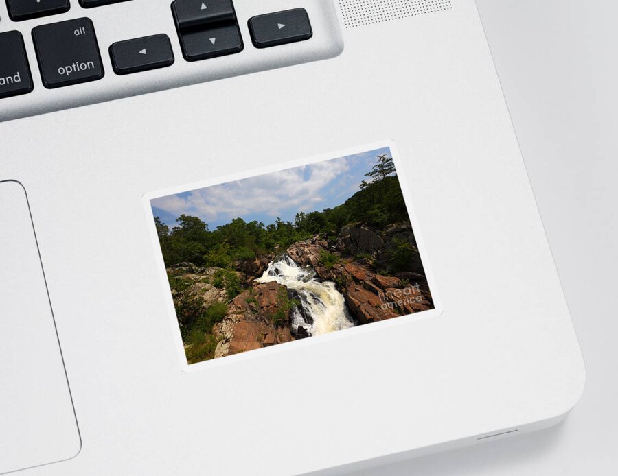 Great Falls Sticker featuring the photograph Potomac River Great Falls by James Brunker