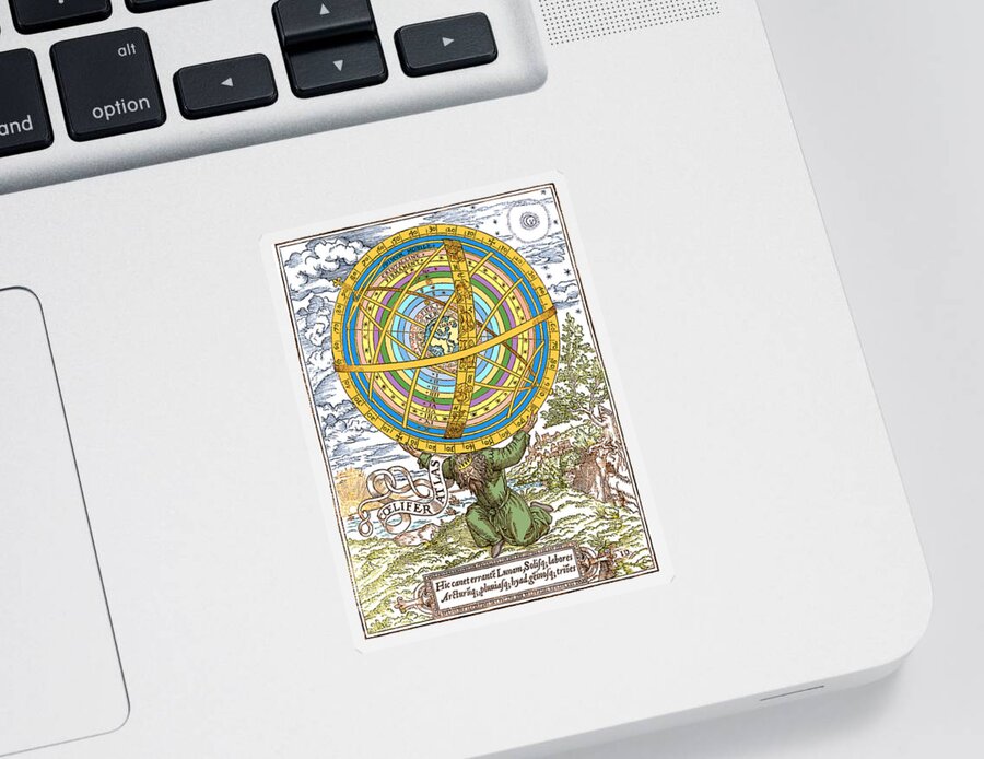 Science Sticker featuring the photograph Ptolemaic System, Geocentric Model, 1531 by Science Source