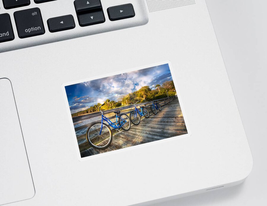 Clouds Sticker featuring the photograph Ready to Ride by Debra and Dave Vanderlaan
