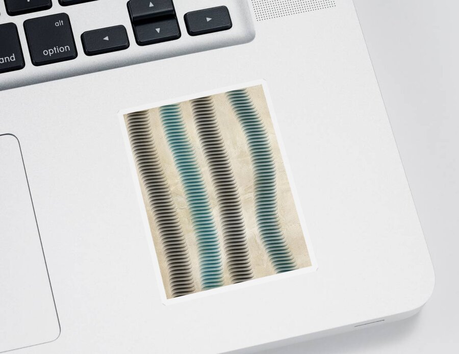 Abstract Sticker featuring the digital art Recoil by Bonnie Bruno