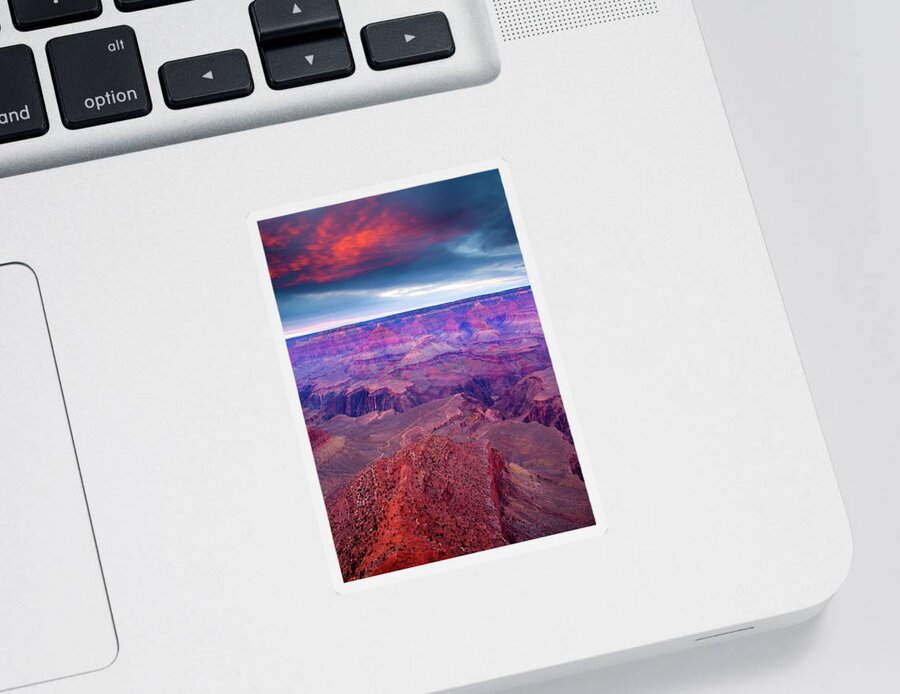Grand Canyon Sticker featuring the photograph Red Rock Dusk by Michael Dawson