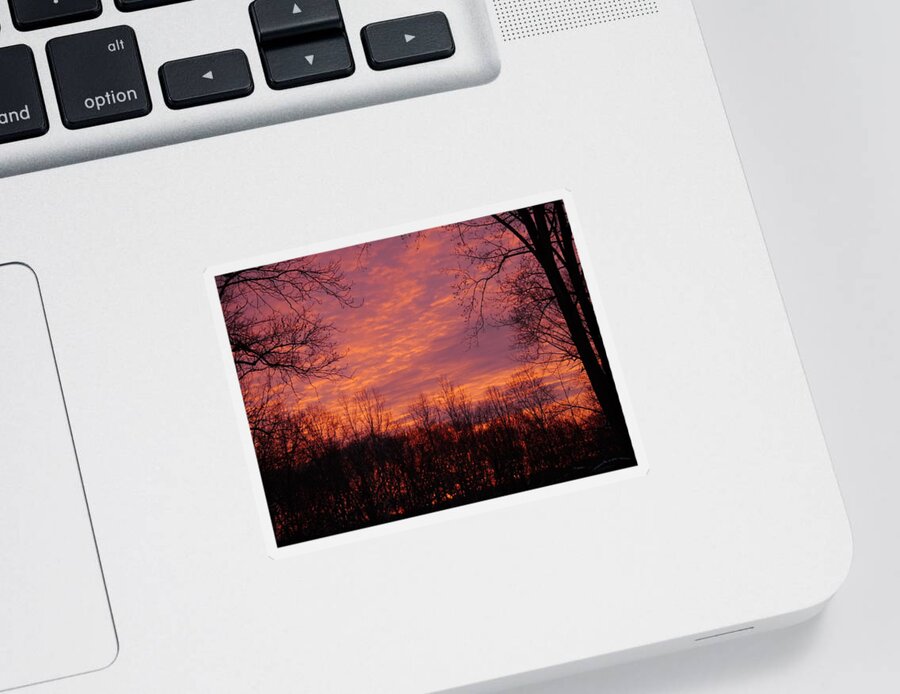 Richard Reeve Sticker featuring the photograph Red Sky at Night by Richard Reeve