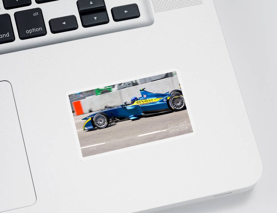 Fia Formula E Sticker featuring the photograph Renault Race Team ePrix Miami by Rene Triay FineArt Photos