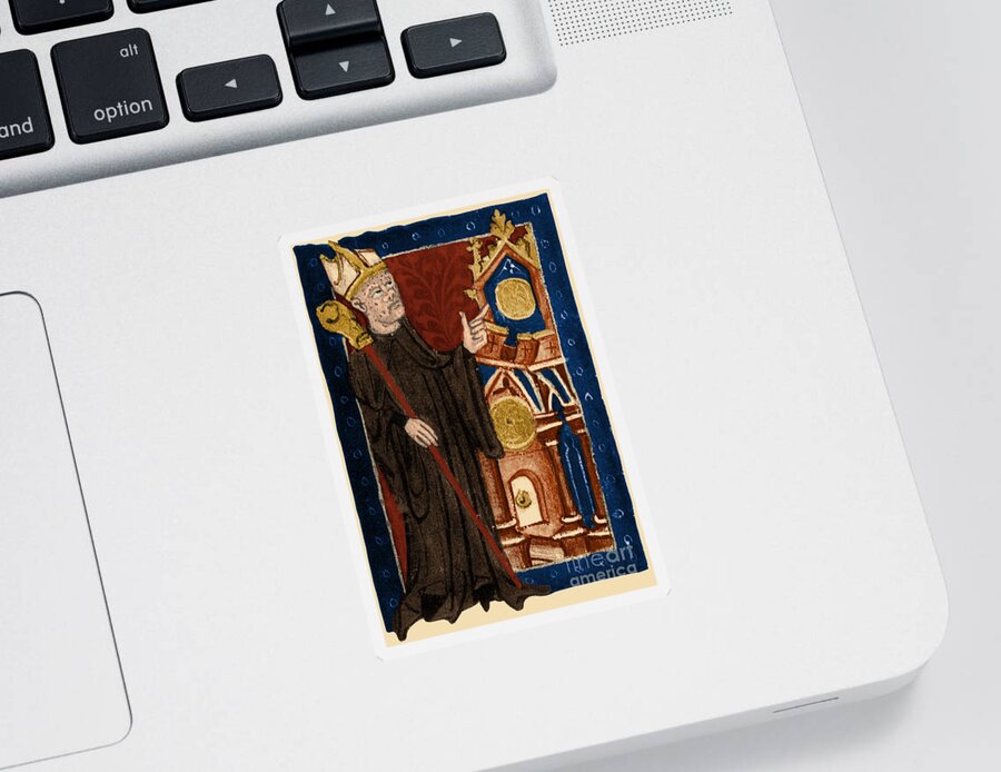 Science Sticker featuring the photograph Richard Of Wallingford, English by Science Source