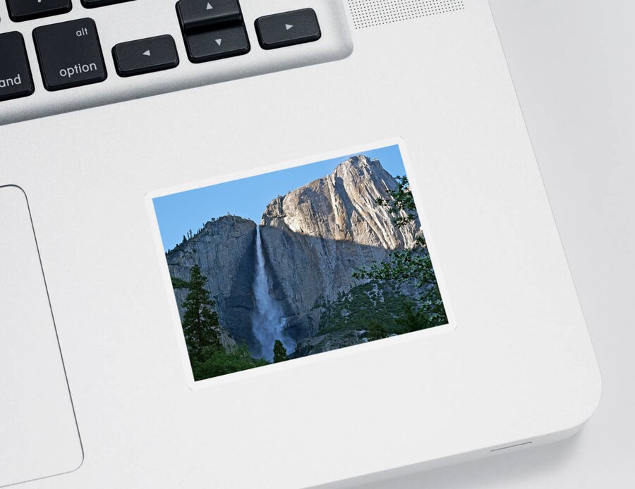 Yosemite Sticker featuring the photograph Rising Sun At Upper Yosemite Falls by Michele Myers