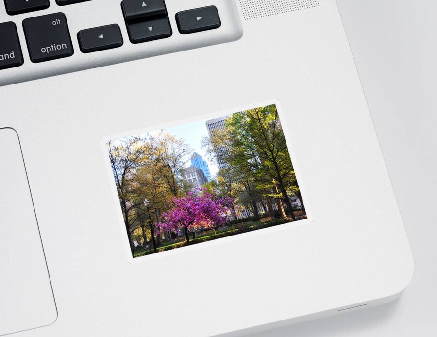 Rittenhouse Sticker featuring the photograph Rittenhouse Square in Springtime by Bill Cannon