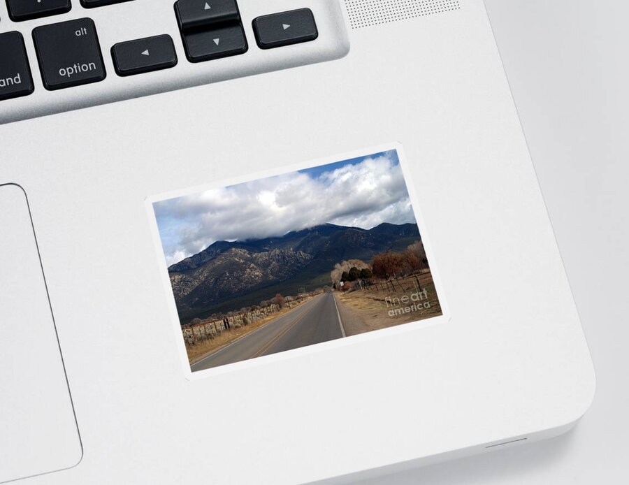 Taos Sticker featuring the photograph Road to Taos by John Greco