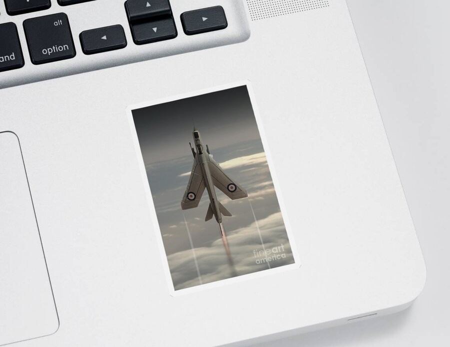 Bac Lightning F6 Sticker featuring the digital art Rocket Ship by Airpower Art