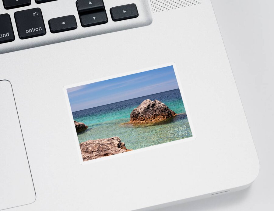 Georgian Bay Sticker featuring the photograph Rocky Shoals of Tobermory by Barbara McMahon