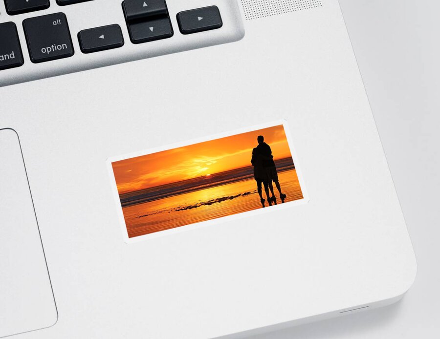Romantic Sticker featuring the photograph Romantic Sunset by Christy Pooschke