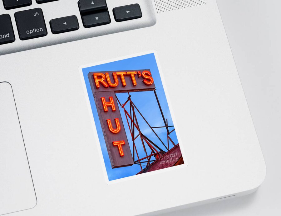 A Hot Dog Program Sticker featuring the photograph Rutt's Hut by Jerry Fornarotto