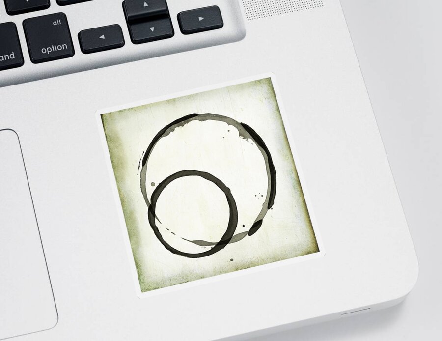 Enso Sticker featuring the painting S1 S2 by Julie Niemela