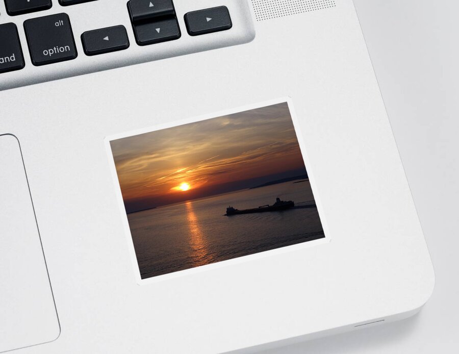 Boat Sticker featuring the photograph Sailing Into the Sunset by Keith Stokes
